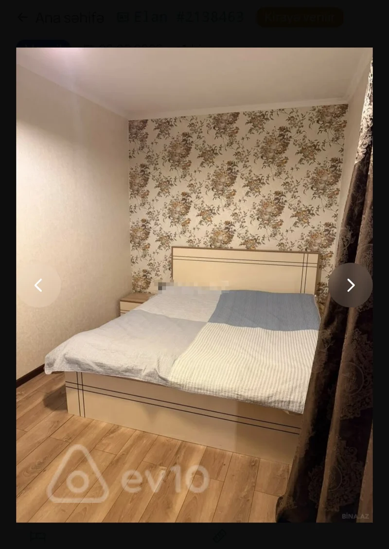 2 otaqlı mənzil, 55 m², Şərifzadə küçəsi — kirayə — Mənzil, Bakı (8)