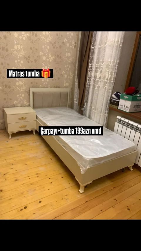 Çarpayı + tumbanın dəsti - Komplekt: tək nəfərlik çarpayı və 2 — Sumqayıt