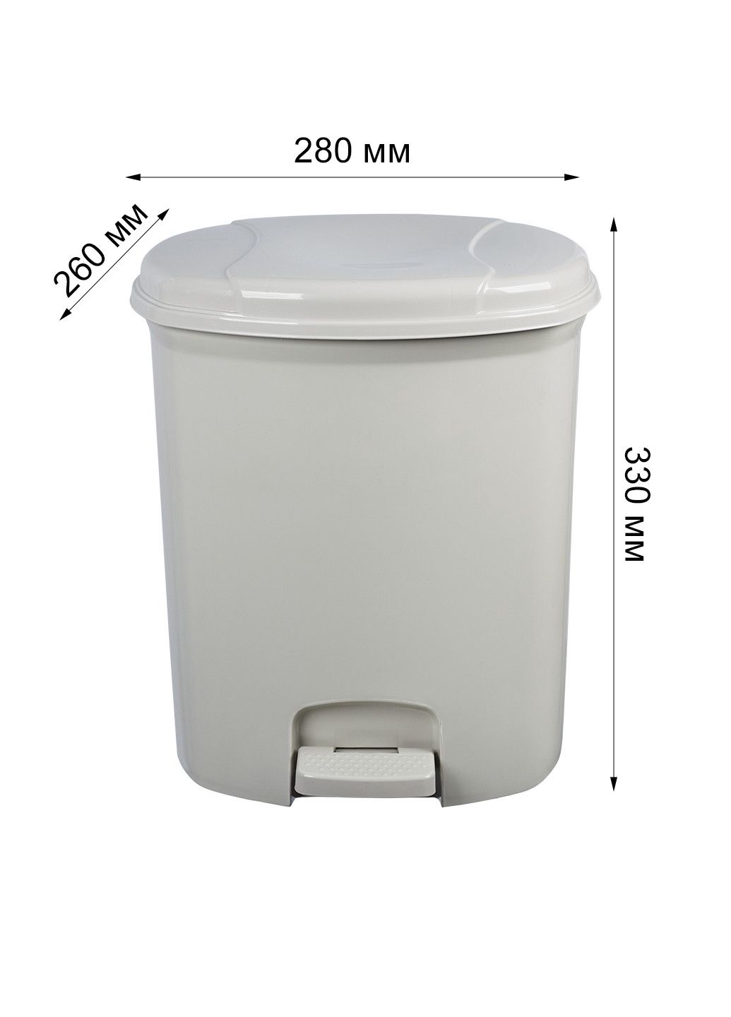 Zibil qabı 6128, plastik, bej, 12 l — Mallar, Bakı