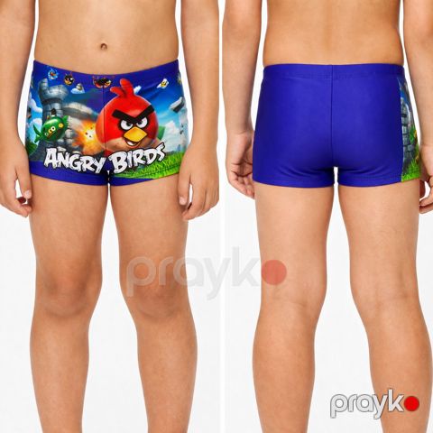 Oğlanlar üçün üzgüçü tumanları Angry Birds, göy, elastan/poliester, ölçü 2 yaş — Bakı