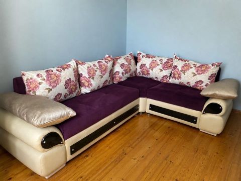 Künc divan, İşlənmiş, Açılmayan, Bazasız, Süni dəri, Çatdırılma yoxdur — Yumşaq mebel