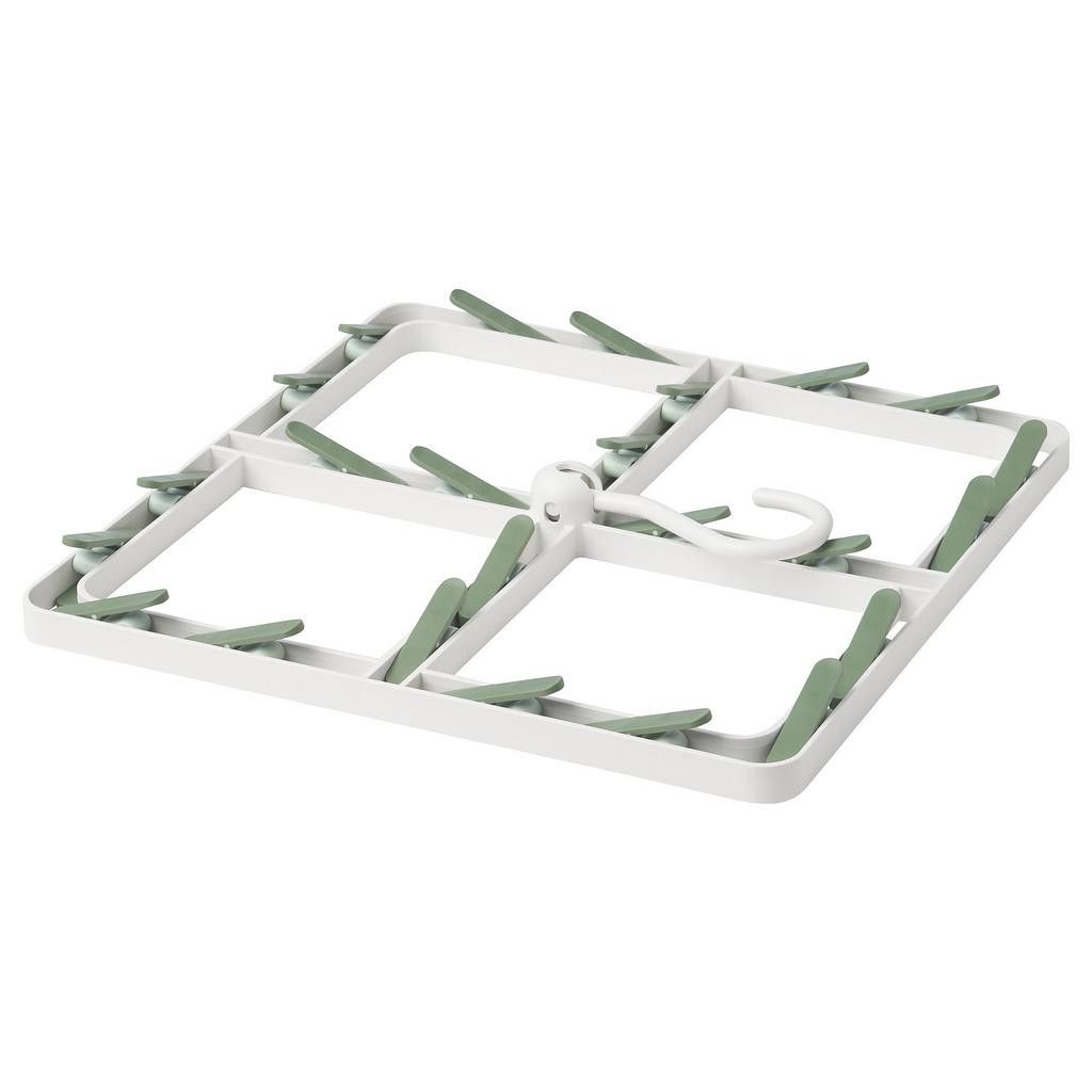 Paltar üçün quruducu IKEA Slıbb, plastik, ağ/yaşıl, asılan, 36x36x4 sm, 24 ədəd qısqac - 705.677.25 — Mallar, Bakı (3)