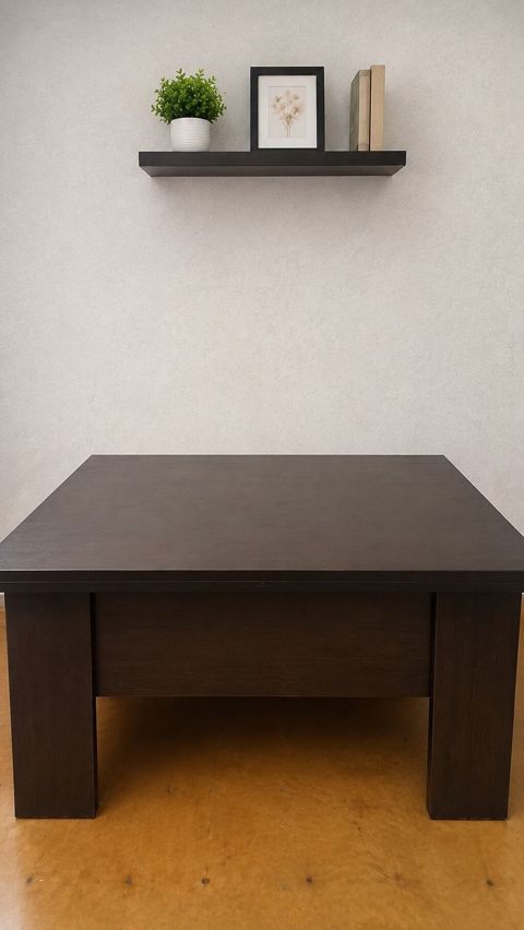 Kvadrat masa, Açılmayan, Təkərsiz, Teksturalı laminat, Zəmanətsiz — Bakı