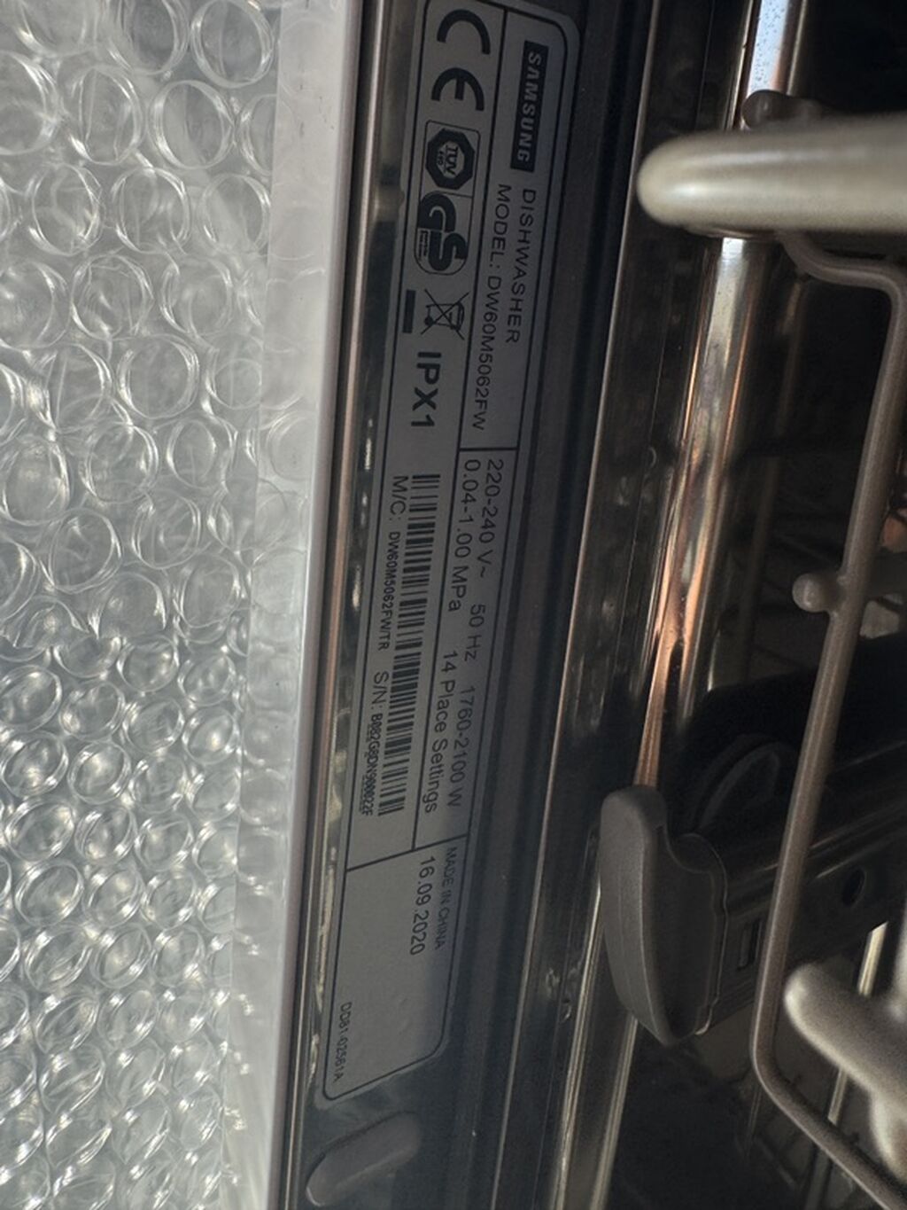 Samsung qabyuyan maşın – model DW60M5062FW Xüsusiyyətlər: - Tam — Qab yuyucu maşınlar, Bakı (3)