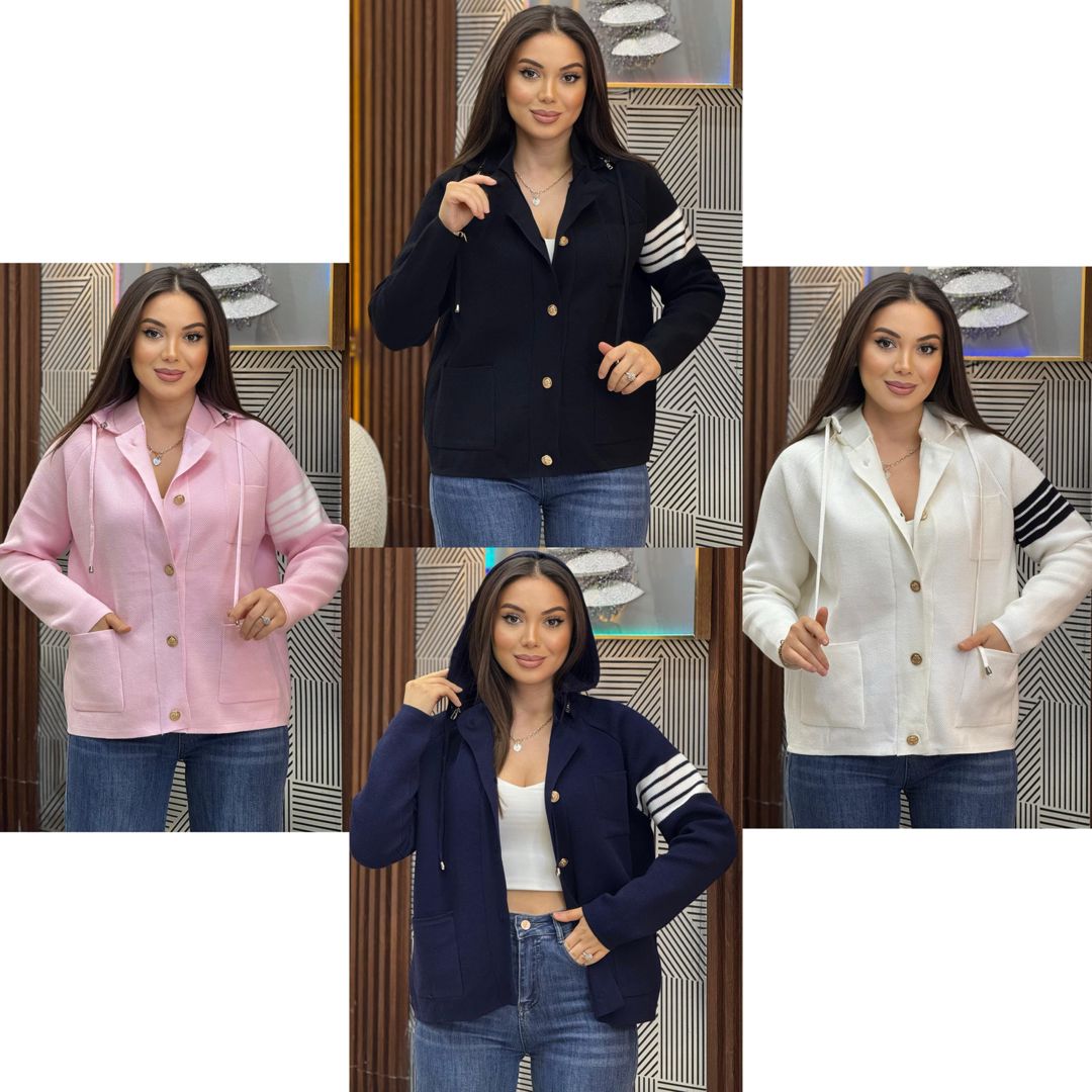 Jaket 12895, trikotaj, çəhrayı, ölçü One size — Jaketlər, Bakı (2)