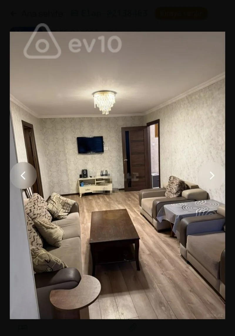 2 otaqlı mənzil, 55 m², Şərifzadə küç. 116 — kirayə — Mənzil, Bakı (4)