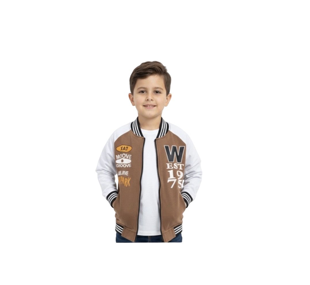 Oğlanlar üçün bomber 71370181, qəhvəyi, pambıq, ölçü 13 yaş — Mallar, Bakı
