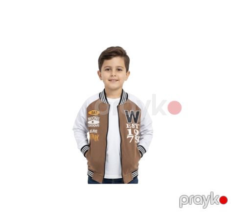 Oğlanlar üçün bomber 71370181, qəhvəyi, pambıq, ölçü 13 yaş — Bakı