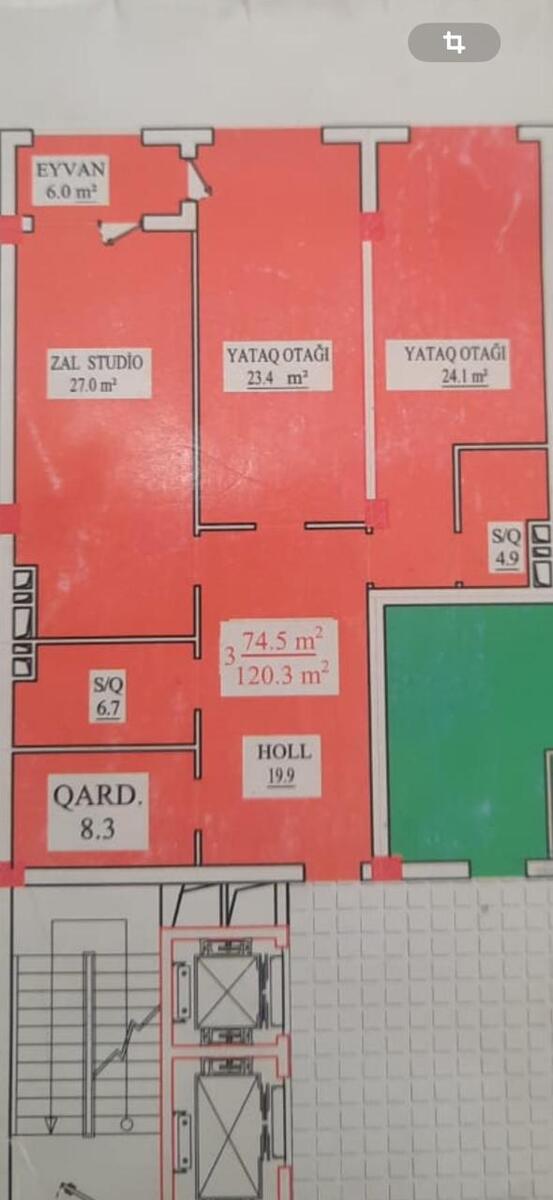 Satılır 3 otaqlı yeni tikili 121 m² — Mənzil, Bakı (4)