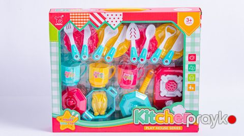 Oyuncaq qab dəsti Play House Series, plastik, 3 yaşdan, rəngbərəng — Bakı