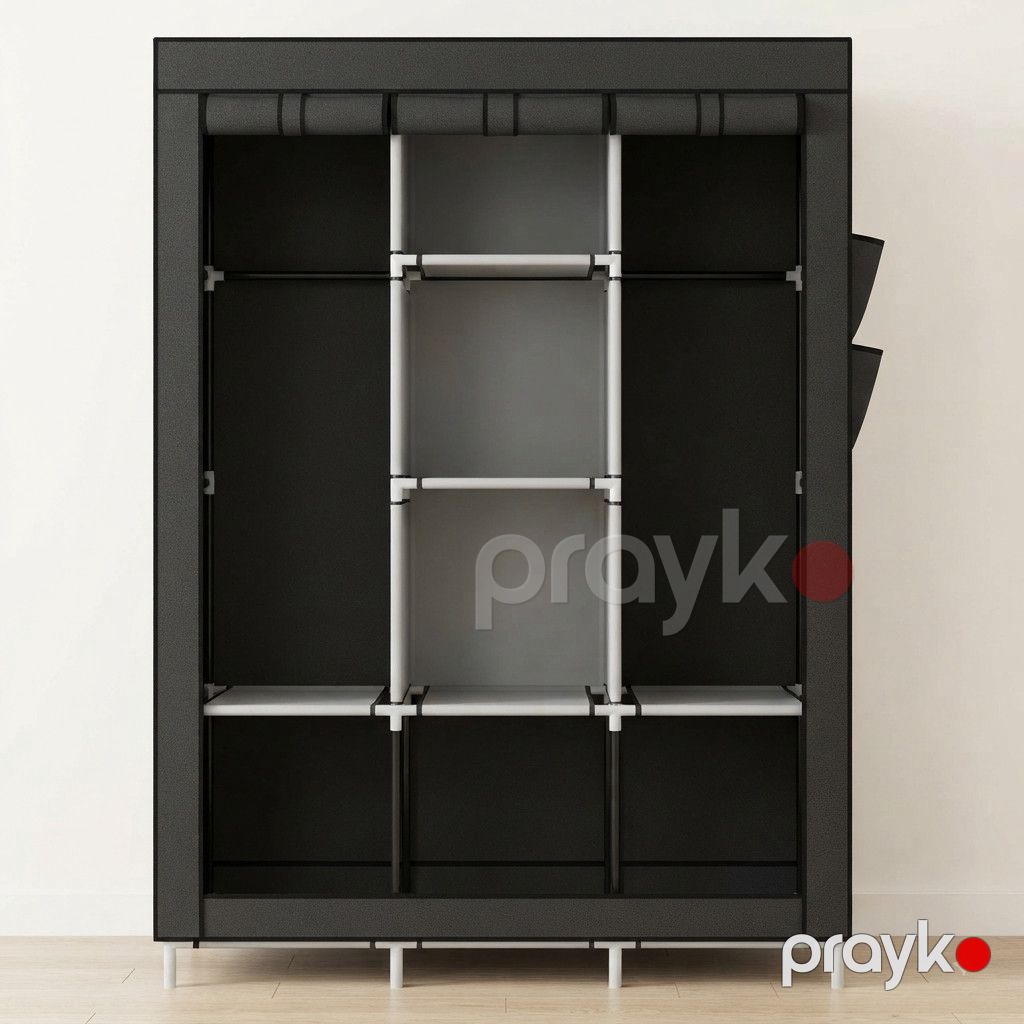 Portativ şkaf 1593, qara, parça, 35х175х100 sm — Şkaflar, Bakı (3)