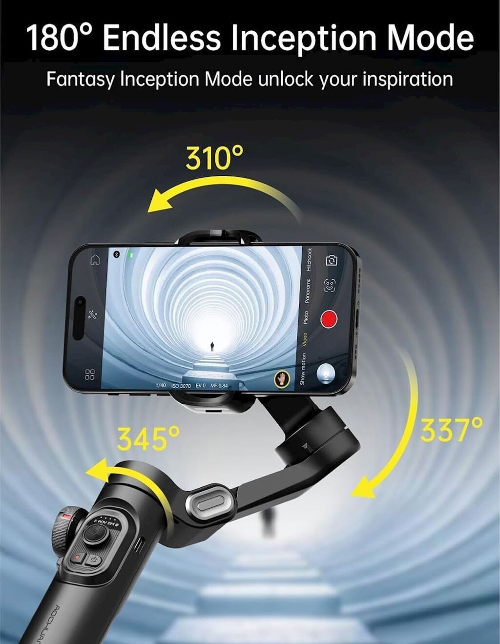 Aochuan smartfon stabilizatoru (gimbal) - 3 oxlu stabilizasiya: hamar — Tripod, steadicam, video işıq, Bakı (3)