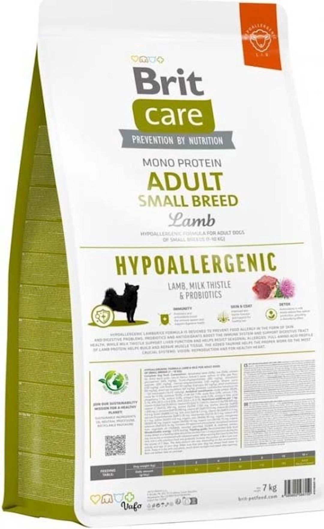 Quru yem Brit Care Hypoallergenic, xırda cinsli yetkin itlər üçün, quzu əti və düyü ilə, 7 kq — Mallar, Bakı (2)