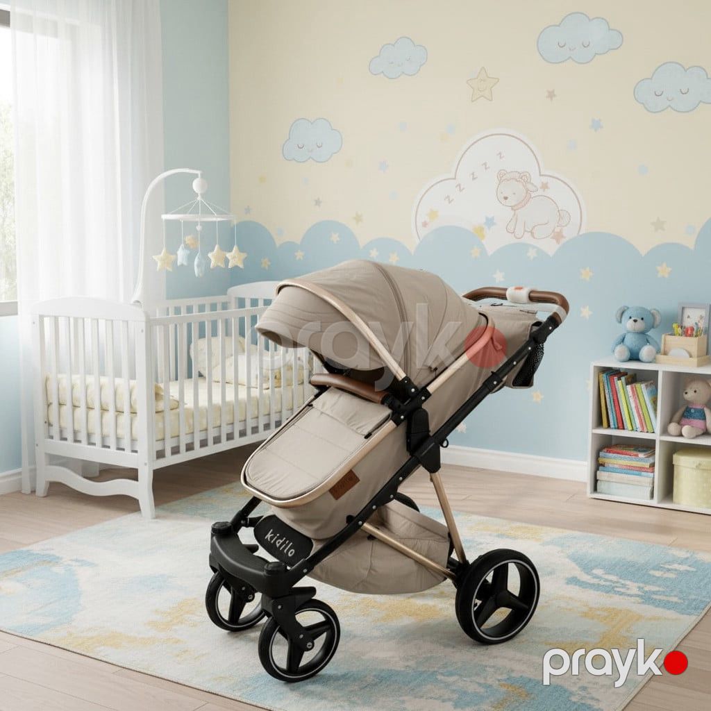 Uşaq arabası Kidilo V71 Elegant, 0-22 kq, bej — Mallar, Bakı (3)
