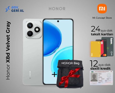 Honor X8d Velvet Grey 256GB/8GB — Bakı