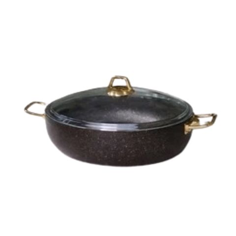 Tava Kahn Mart-02198246, qranit örtük, 32 sm, 2 qulplu, qara, qapaqlı — Bakı