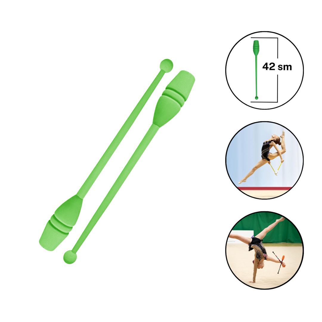 Bədii gimnastika üçün gürz 1348 plastik, yaşıl, 45 sm — Mallar, Bakı