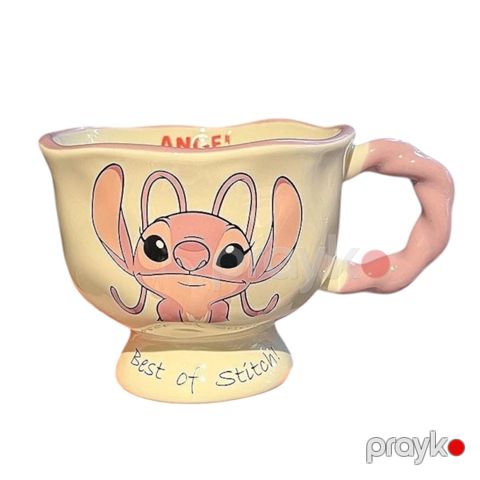Fincan Angel Stitch 9538, keramika, 350 ml, ağ/çəhrayı — Bakı