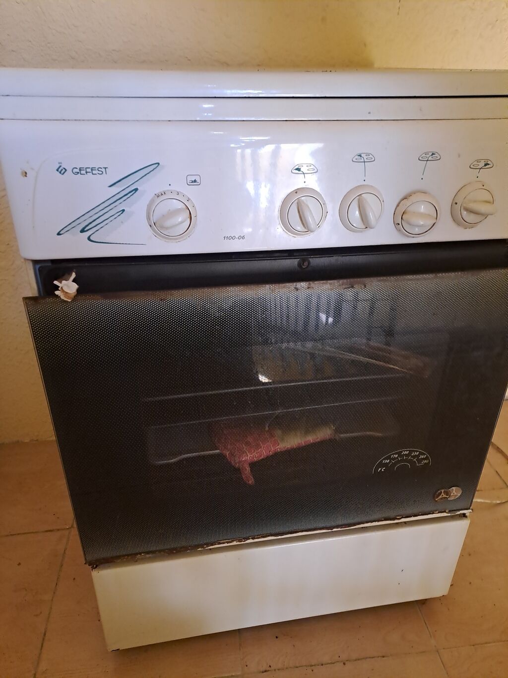 Gefest qaz sobası və bişirmə paneli (model 1100-06) - 4 gözlü qaz — Plitələr, Bakı (4)