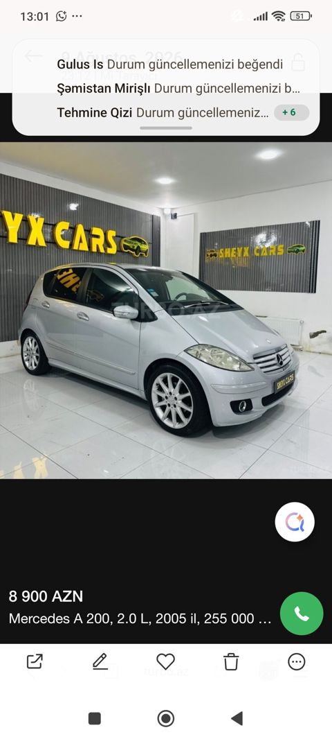 Mercedes-Benz A 200: 2 l 2005 il Hetçbek — Bakı
