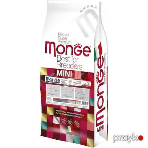 Quru yem Monge Mini Adult yetkin itlər üçün, quzu əti, düyü və kartof ilə, çəki ilə 1 kq — Bakı