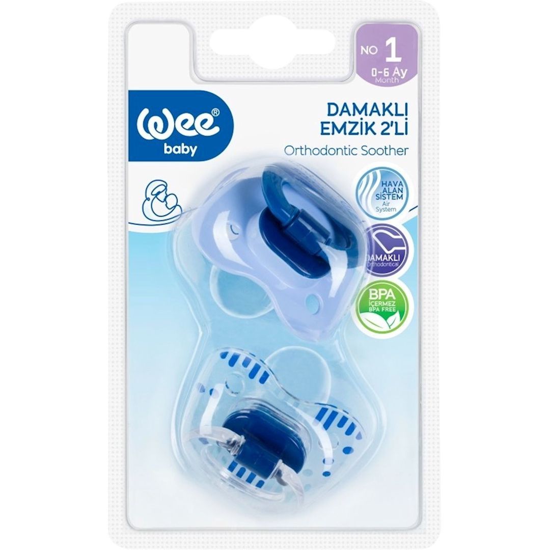Əmzik Wee Baby 166 ortodontik, 6-18 aydan, 2 ədəd, silikon, məhsul çeşiddə — Mallar, Bakı