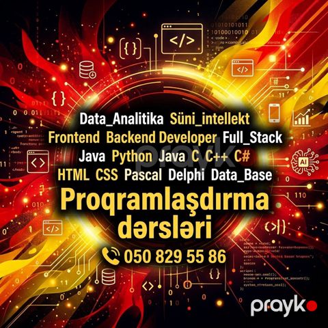 Süni intellekt mobiloqrafiya python java programlaşdırma kursu — Bakı