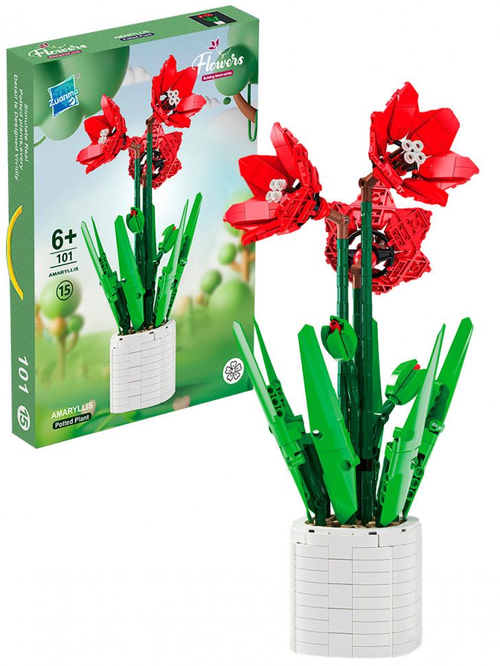 Bir qabda Zuanma Konstruktor Çiçəkləri: Amaryllis — Mallar, Bakı
