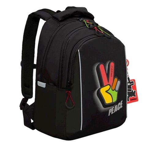 Məktəbli bel çantası Grizzly RB-452-4 qara — Bakı