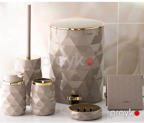 Hamam otağı dəsti 2710, plastik, qəhvəyi, 6 parça — Bakı