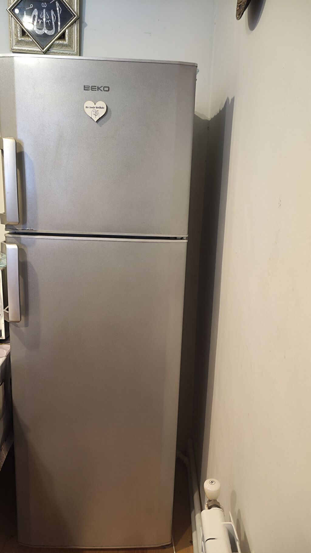İşlənmiş 2 qapılı Beko Soyuducu Satılır, rəng - Gümüşü — Soyuducular, Bakı (2)