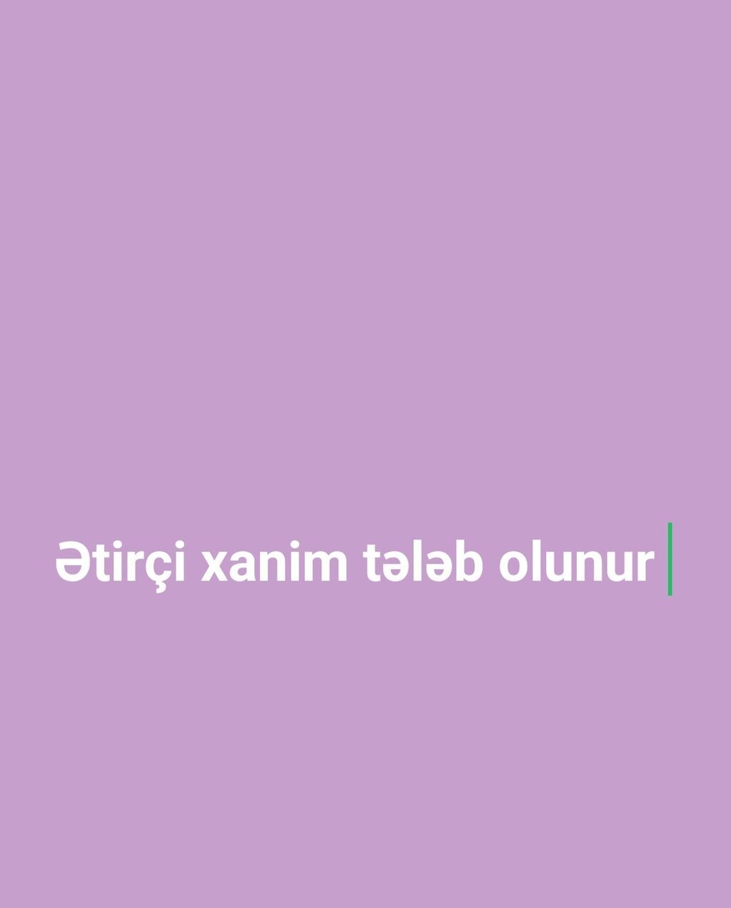 Satış məsləhətçisi tələb olunur, Yalnız qadınlar üçün, İstənilən yaş, 1 ildən az təcrübə, Gündəlik ödəniş — Satış, Bakı