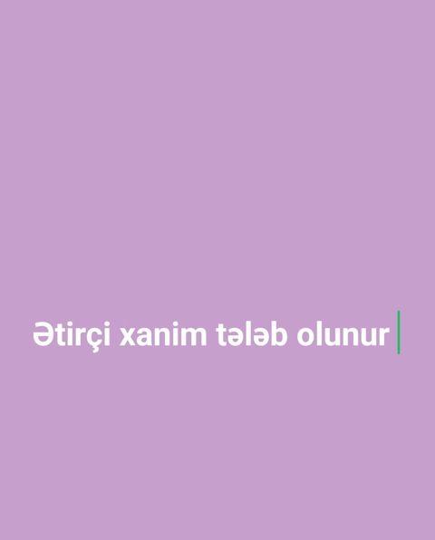 Satış məsləhətçisi tələb olunur, Yalnız qadınlar üçün, İstənilən yaş, 1 ildən az təcrübə, Gündəlik ödəniş — Bakı