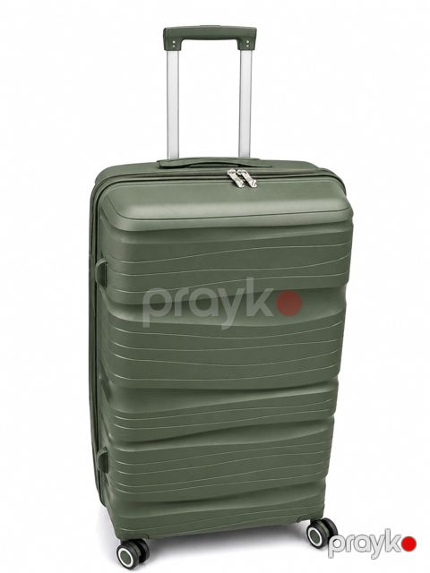 Çamadan 4 təkərli OP-3334, yaşıl, plastik, 30 kq — Bakı