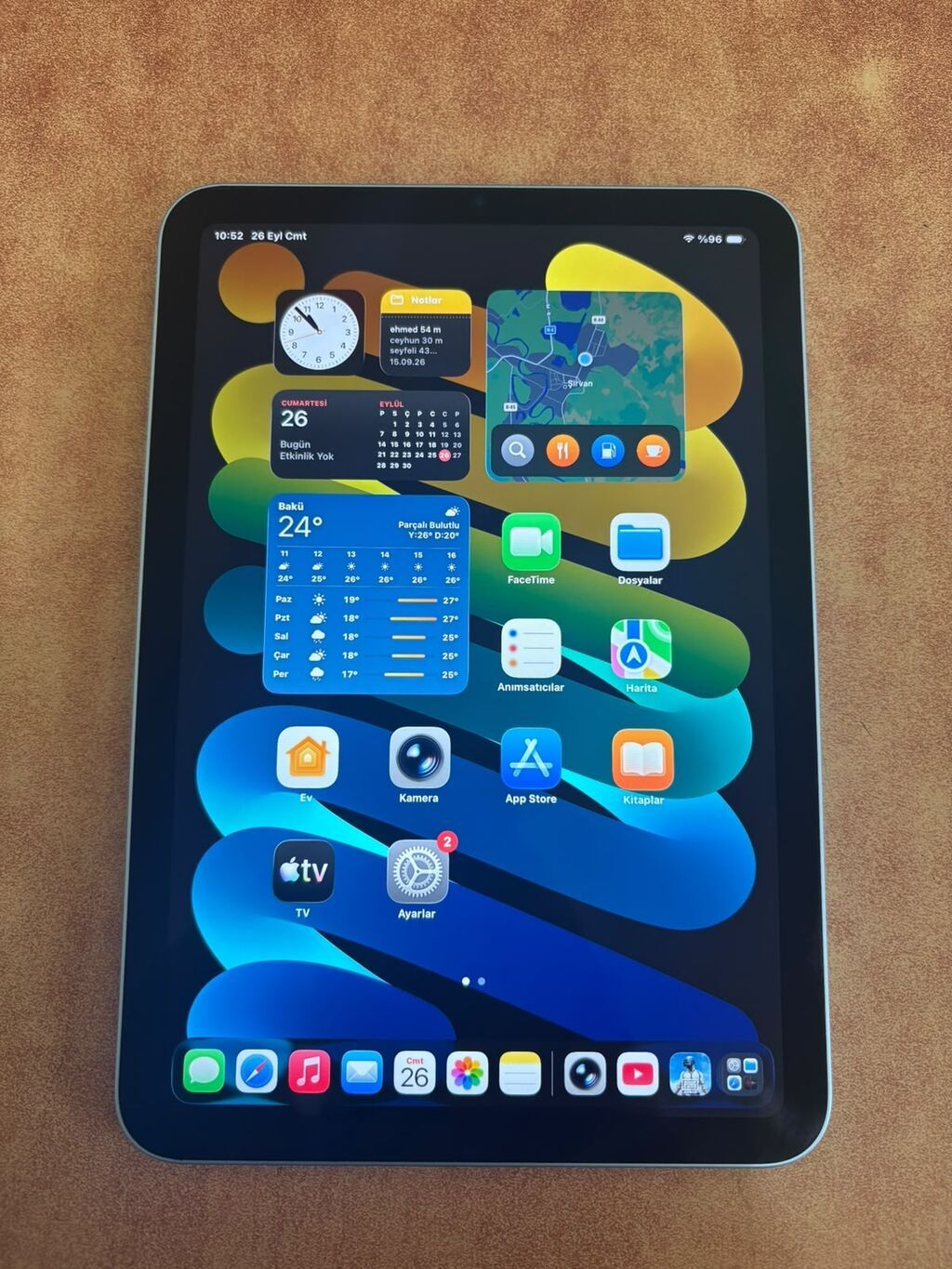 IPad mini 7 A17 Pro 128 GB daxili yaddaş 90% pil sağlığı ideal — Apple, Şirvan (2)