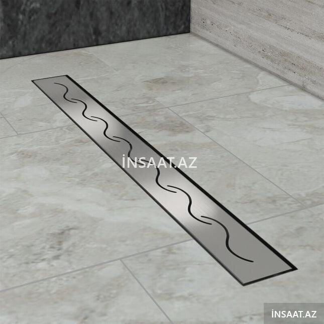 Paslanmaz linear (duş kanalı) Döşəmə trapı — Santexnika istehlak materialları, Bakı (7)