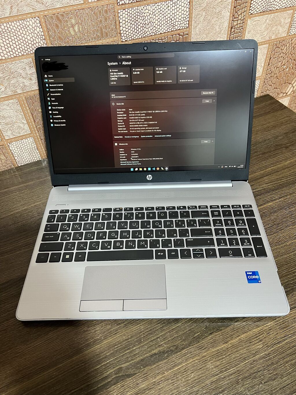 HP 250 G8 notebook satılır. Sürətli və stabil işləyir, gündəlik — HP, Sumqayıt (8)