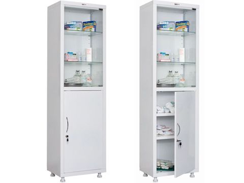 Tibbi şkaf Hilfe MD 1 1657/SG, 57x32x165.5 sm, ağ — Bakı