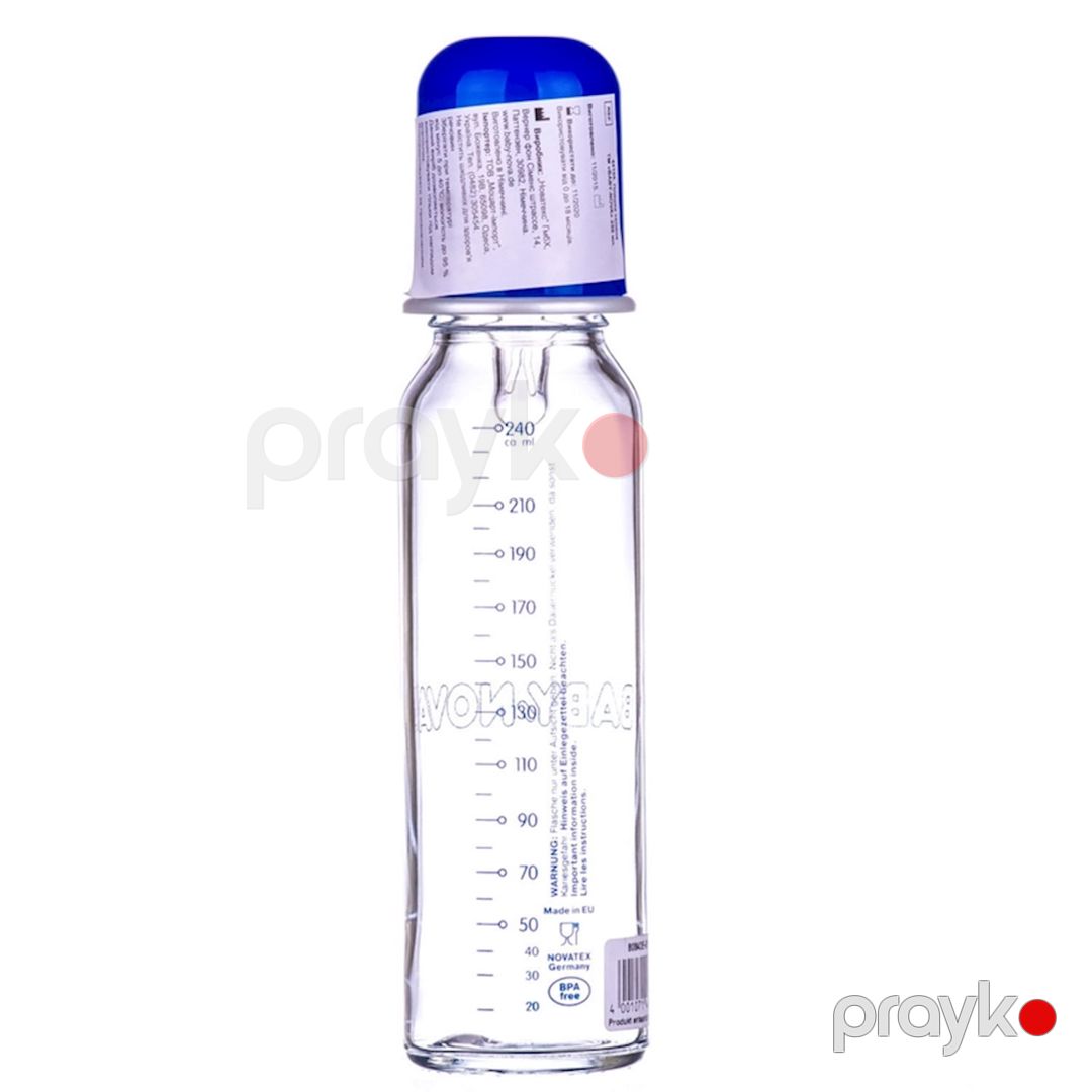 Qidalanma üçün qab Baby Nova, 0-24 ay, dairəvi silikon əmzik ilə, 250 ml, göy — Mallar, Bakı (2)