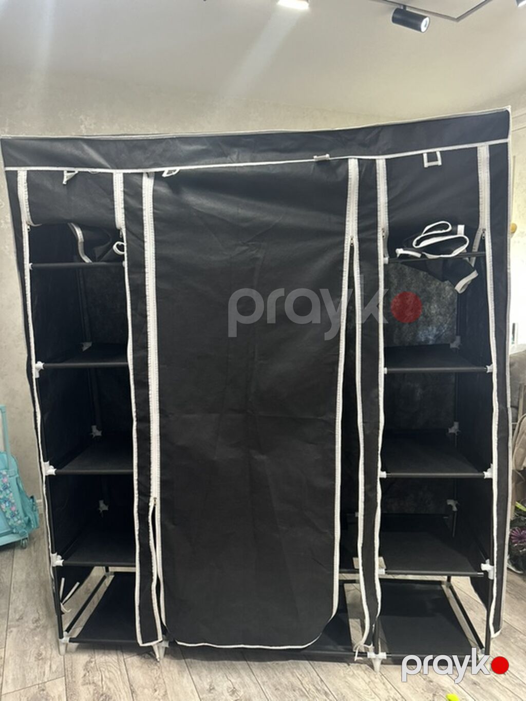 Portativ parça qarderob/dolab – qara rəng - Modul konstruksiya: metal — Şkaflar, Bakı (3)