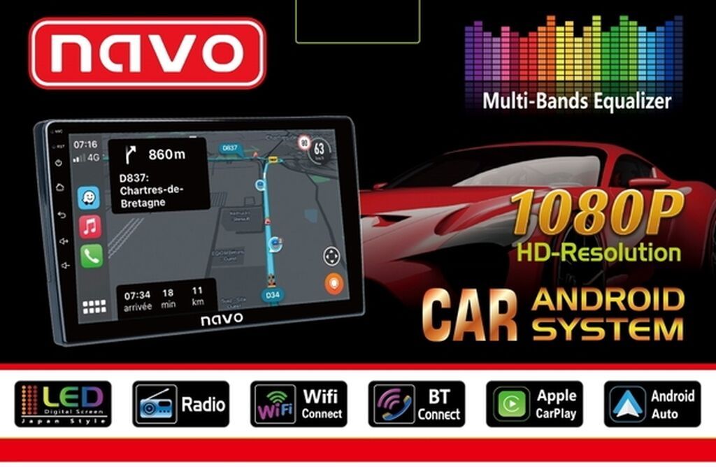 Manitor daimond 8RAM 64 yaddaş 2PORT USB flaşkart 512 GB dəstəkləmə — Avtomobil televizorları və monitorları, Bakı (4)