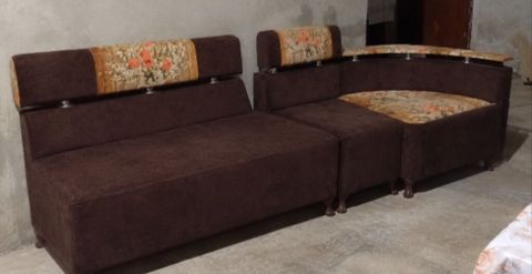 Künc divan dəsti - Forma: L-şəkilli künc divan - Rəng və material — Xaçmaz
