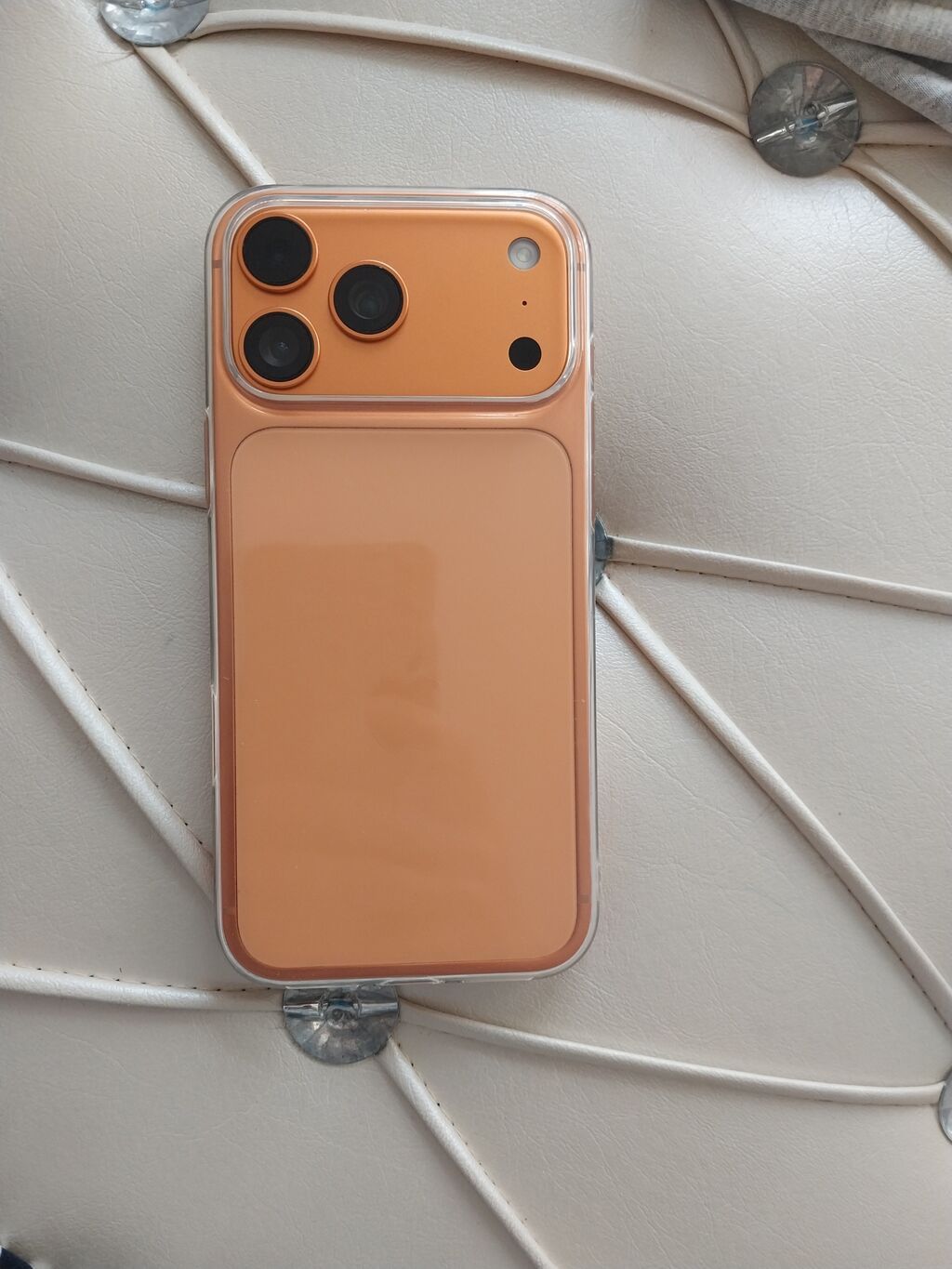 Məhsul: iPhone üçün qoruyucu örtük (şəffaf çərçivəli, narıncı panel) — Digər, Gəncə (3)