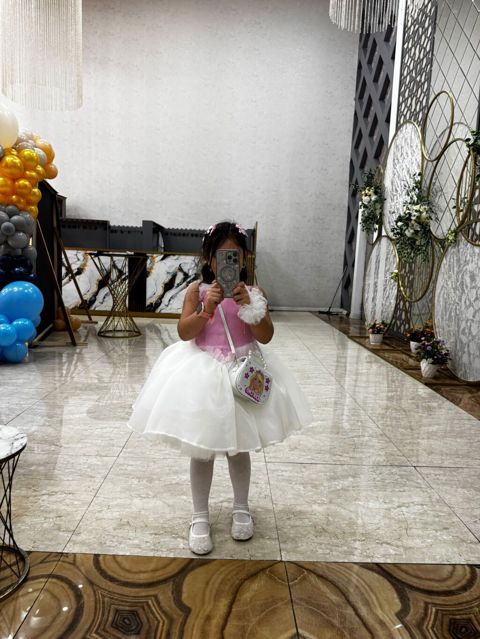 Uşaq üçün zərif bayram/libas dəsti - Model: pastel çəhrayı üstlü, ağ — Bakı