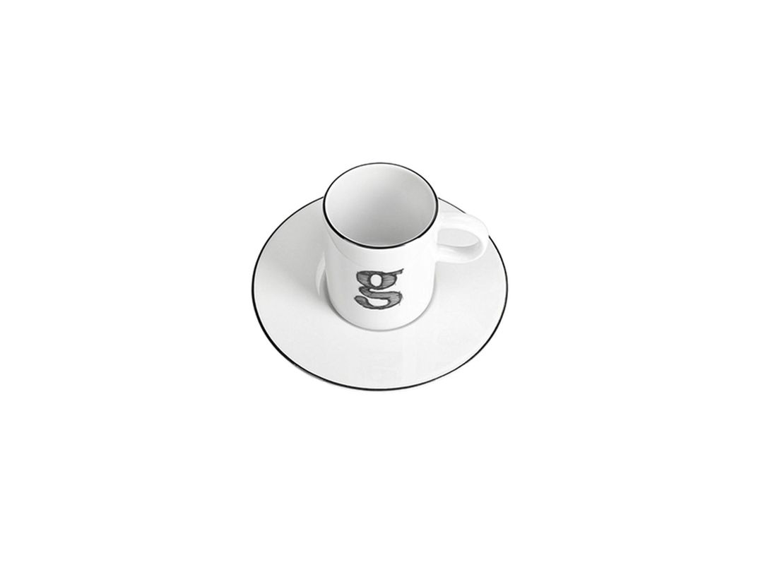 Qəhvə cütü Porland Letter G 04A+P021896, ağ, 85 ml — Mallar, Bakı (3)