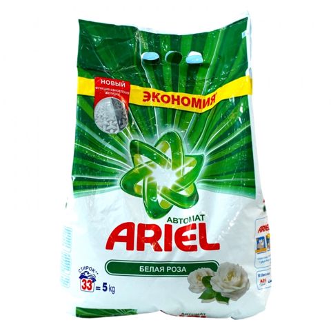 Yuyucu toz Ariel White Rose Aquapudra ağ paltar üçün, 33 yuma, 5 kq — Bakı