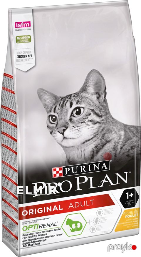 Quru yem Pro Plan Original Adult, yetkin pişiklər üçün, toyuq ilə, 10 kq — Bakı