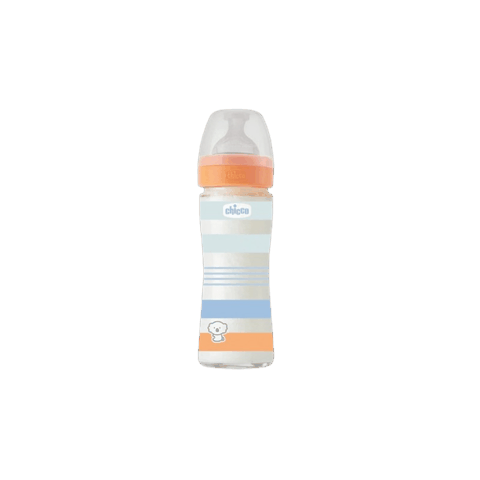 Qidalanma üçün qab Chicco Well-Being, şüşə, narıncı, 240 ml — Bakı