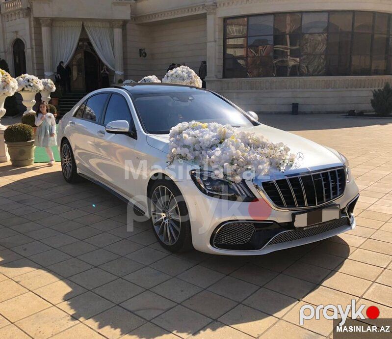 Mercedes Long S class 6.3s, 2019 il — Minik avtomobili icarəsi, Bakı (2)