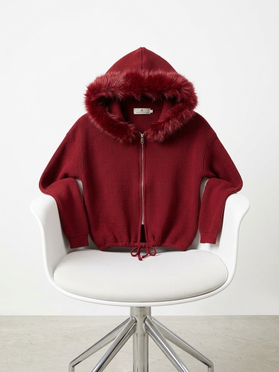 Qadın üçün jaket, tünd qırmızı, trikotaj, ölçü One size — Jaketlər, Bakı